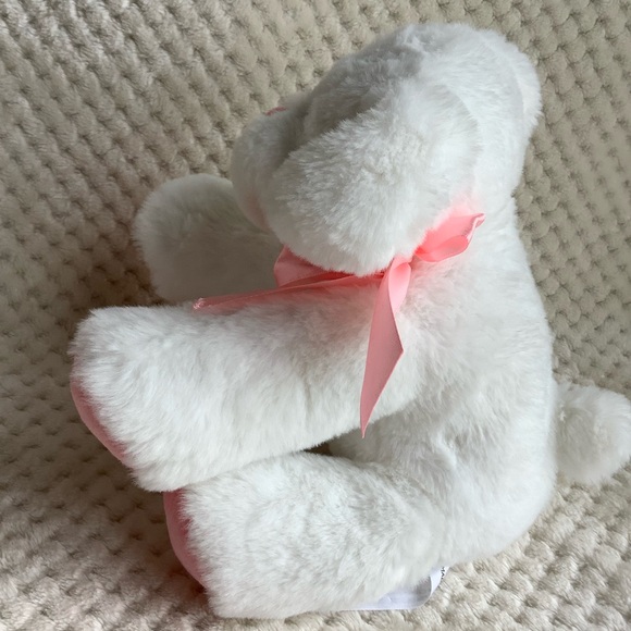 Animal Adventure Plush White Pink Heart Nose Puppy Dog Valentines Stuffed Animal - Picture 8 of 11